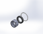 Viton Component Seal, 3.5′ Shaft, Sil/Sil With Telfon Ring