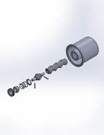 CP Pinned/Buna Nitrile Rebuild Kit:  Consists of 1 Flex Joint, Rotor, Stator, Mechanical Seal and 2 Roll Pins