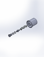 CP Threaded/Buna Nitrile Rebuild Kit:  Consists of 1 Flex Joint, Rotor, Stator, and Mechanical Seal