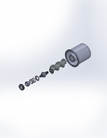 CP Threaded/Buna Nitrile Rebuild Kit:  Consists of 1 Flex Joint, Rotor, Stator, and Mechanical Seal