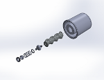 CP Threaded/Buna Nitrile Rebuild Kit:  Consists of 1 Flex Joint, Rotor, Stator and Mechanical Seal