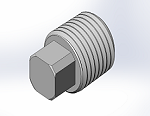1/4″ NPT Pipe Plug, 316 Stainless Steel