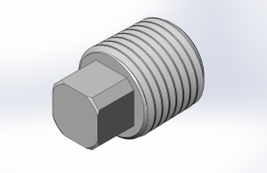 1/4″ NPT Pipe Plug, Carbon Steel Zinc Plated
