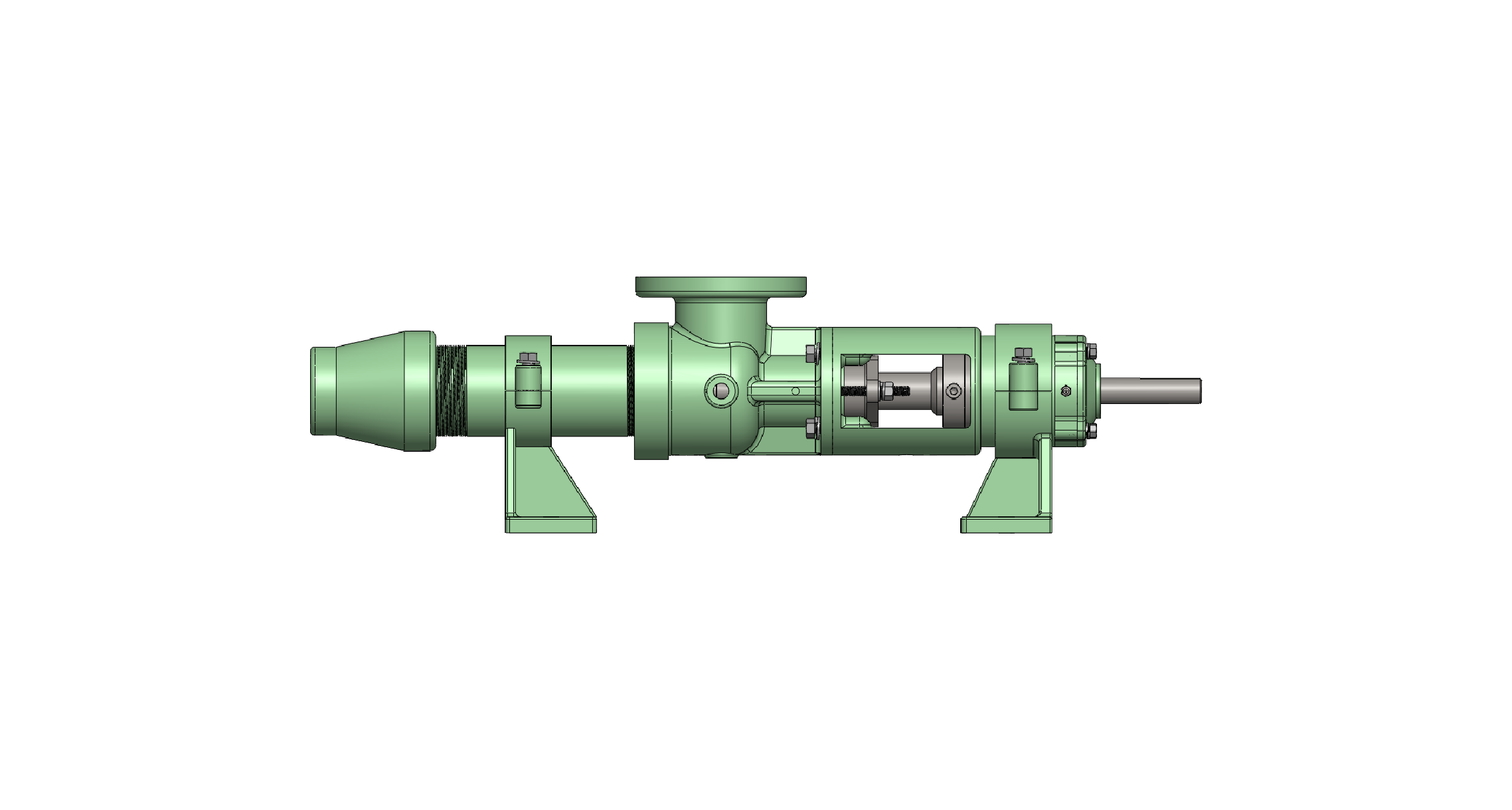 Cast Iron Hsg, Stainless Steel Internals, Chrome-Plated Stainless Steel Rotor, High Nitrile Elastomers, Packed Seal with Pinned Connections