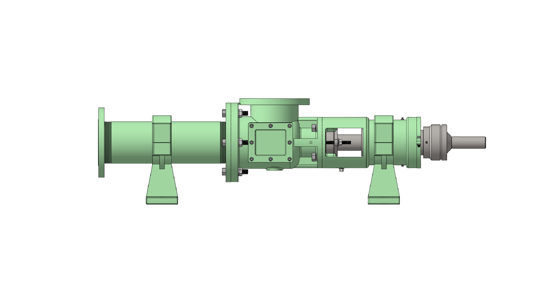 Cast Iron Hsg, Carbon Steel Internals, Chrome-Plated Alloy Steel Rotor, EPDM Elastomers, Packed Seal with Crown Gear Joint Connections