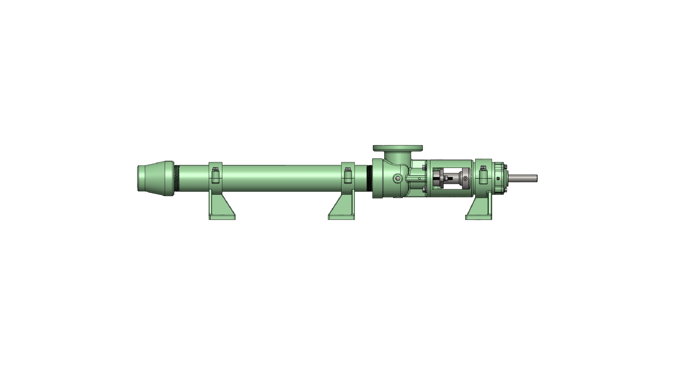 Cast Iron Hsg, Carbon Steel Internals, Chrome-Plated Alloy Steel Rotor, High Nitrile Elastomers, Packed Seal with Pinned Connections